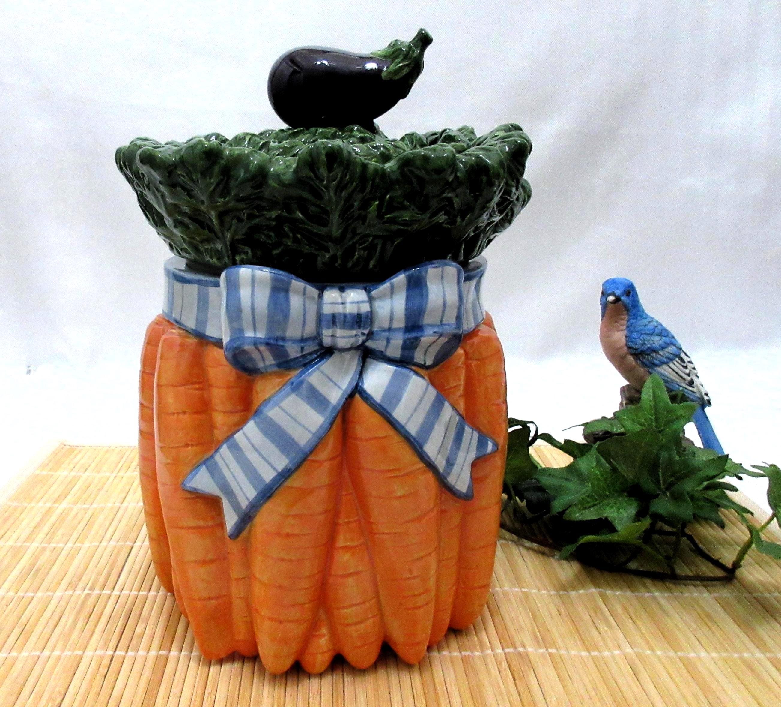 Fitz & Floyd Carrot Cookie Jar: Whimsical Ceramic Kitchen Storage