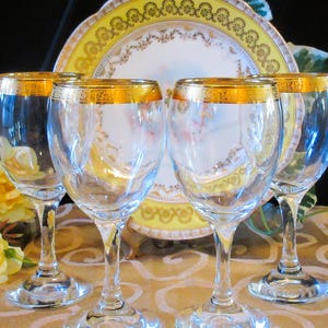Gold rim bohemia glass - Etsy 日本