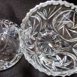 Service à café en cristal exquis, 4 pièces, crémier, sucrier, plateau, élégant, Allemagne, victorien, dessertes de table formelles, élégance vintage. image 10