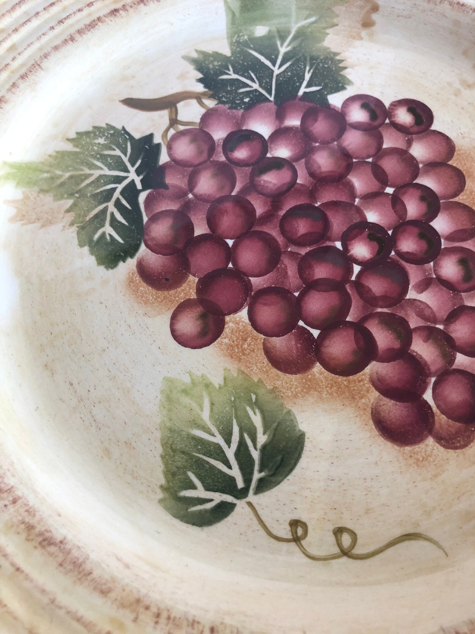 PLATES VINTAGE GRAPES 4 Made by Tabletops International Etsy