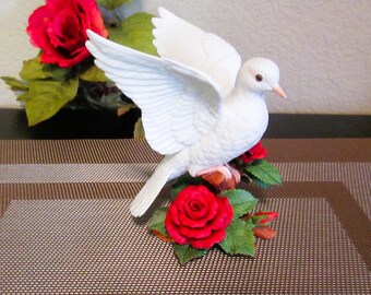 Figura Decorativa De Paloma - Estatuilla De Jardín O Interior, Peso 800 G, Resistente A La Intemperie