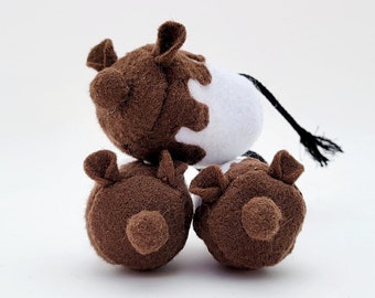 Cute Hand-sewn Felt Cat Nip Marshmallow Choco Dip Mouse Cat Toy