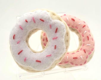 Felt Doughnut Cat Toy Hand-sewn with Cat Nip