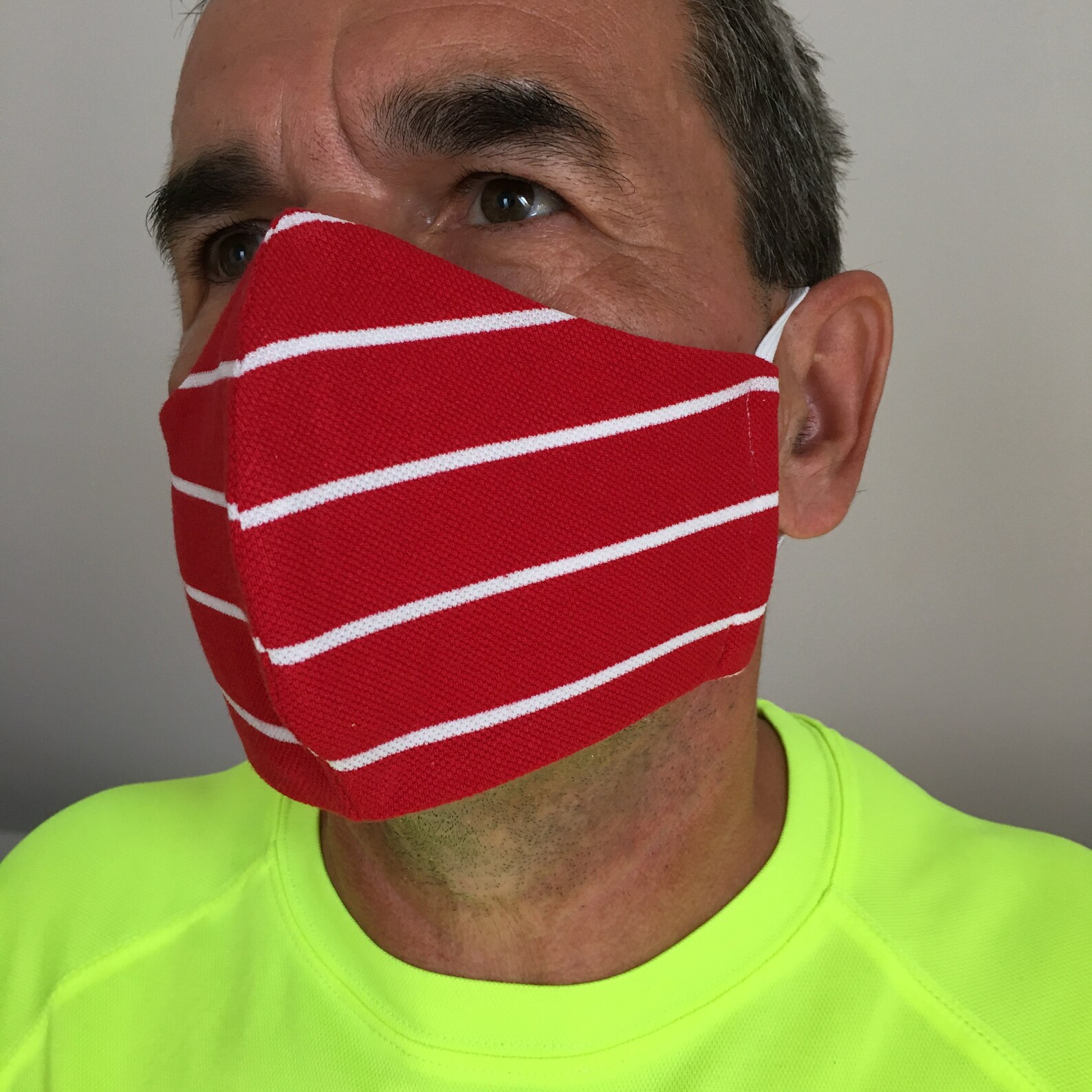 100Cotton Red White Stripes Face Mask washable stripes Etsy