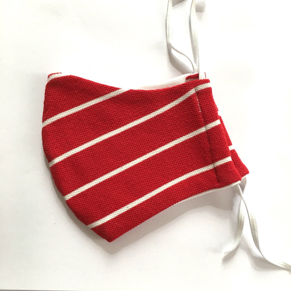100Cotton Red White Stripes Face Mask washable stripes Etsy