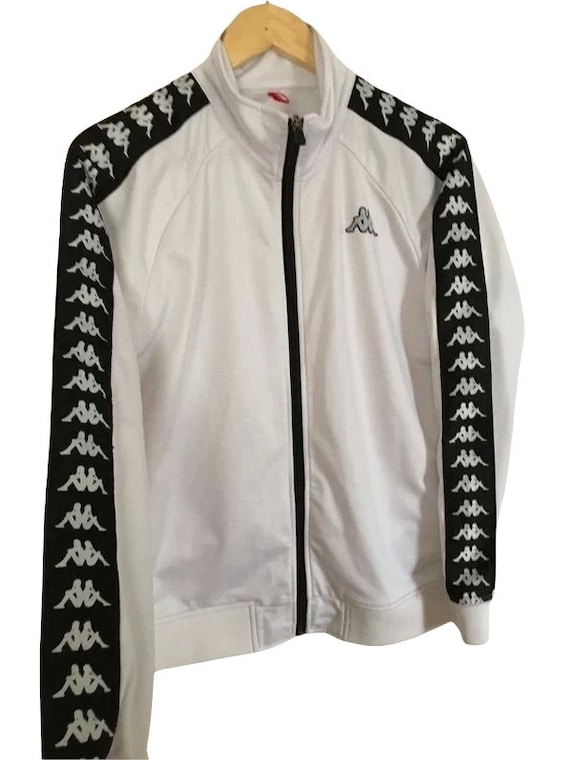 VINTAGE Ultra Rare Kappa Track Jacket Light Jacket White Black Stripes Fit  Size Men Xsmall Fullzip Kappa Logo 90s Vintage Clothing -  Canada