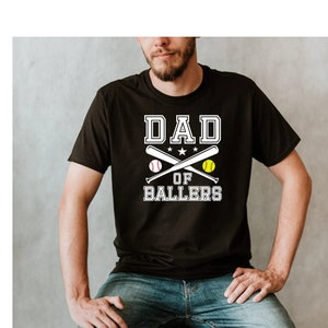 Baseball Papa Dad of Ballers Lustiges Papa Shirt Vatertagsshirt