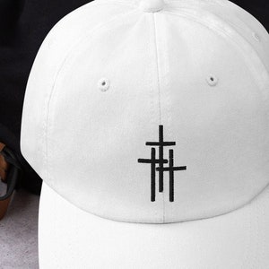 Three Crosses Christian Dad Hat Resurrection Power Christian Dad Hat Gift