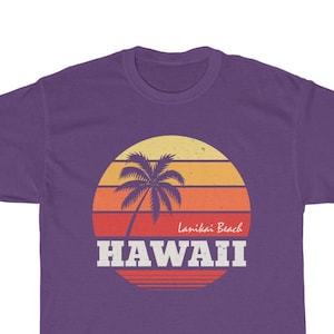 Lanikai Beach Vintage Style Beach Shirt Lanikai Beach Tshirt Surf Shirt Surfer Shirt Hawaii Beach Shirt Hawaii Shirt Surfing Shirt Lanikai