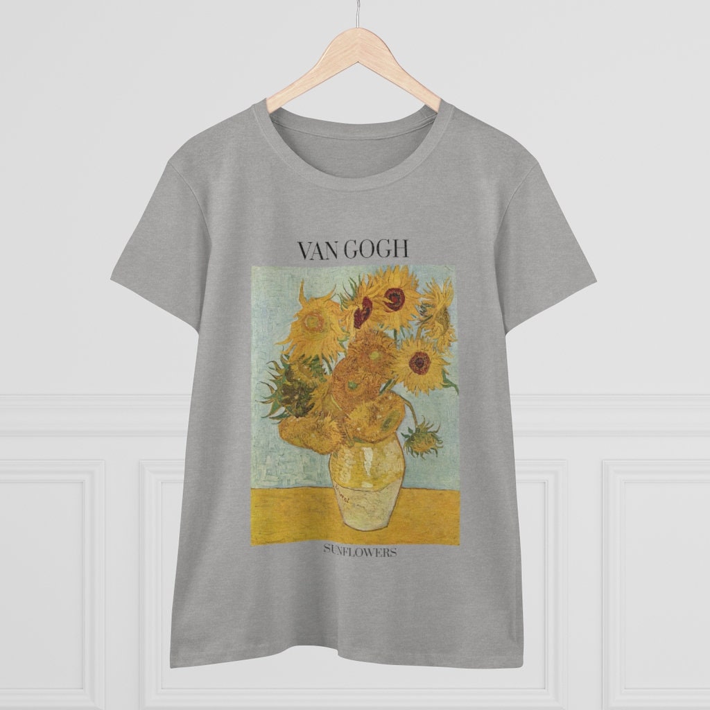 Van Gogh Womens Tshirt Sunflowers Shirt Art Gift Vincent Van Etsy