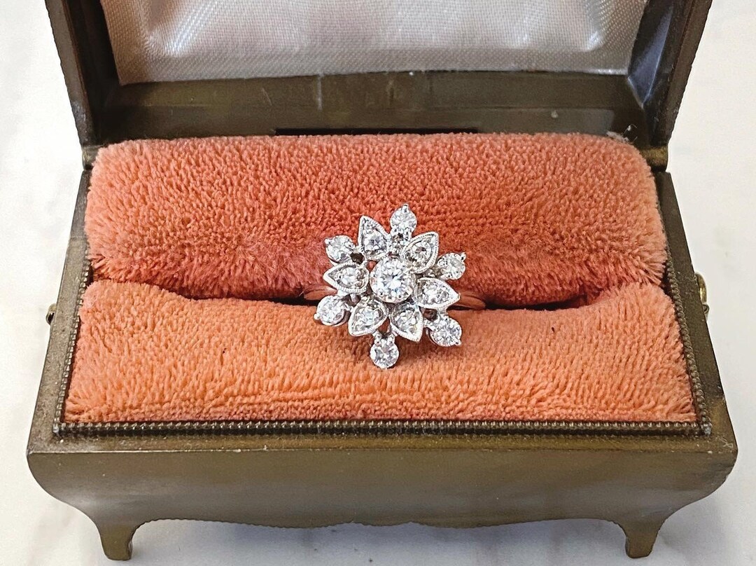 Sparkle Floral Design Anniversary Ring Feature by Etsy