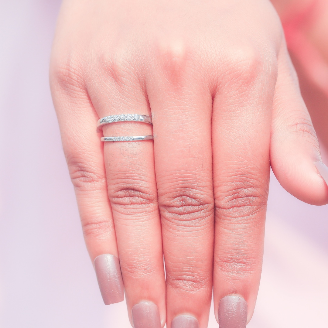 White Gold Wedding Band Lab Grown Diamond Half Eternity Band Etsy