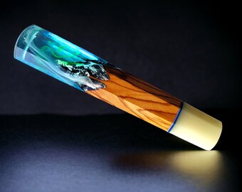 AURORA - Japanese Wa - Handle | Glow in the Dark | Octagonal Knife Handle | Model: RadioactiveAurora