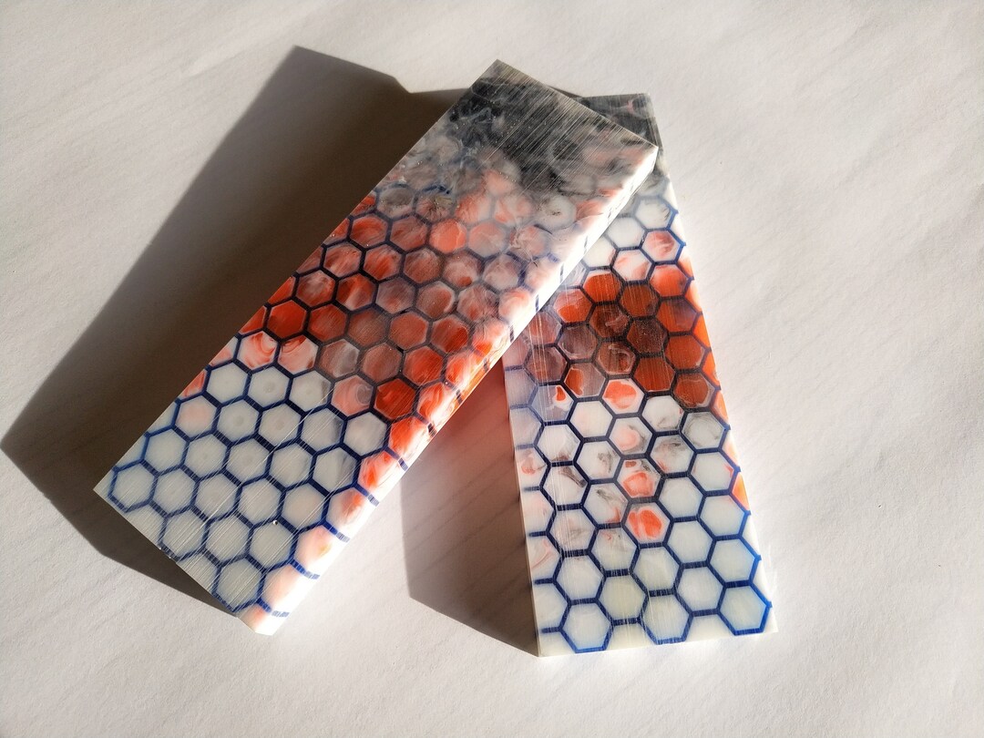 Epoxy Knife Handle Knife Scales Hex Knife Handle Etsy