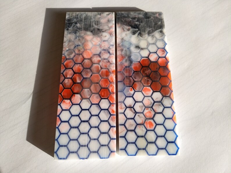 Epoxy Knife Handle Knife Scales Hex Knife Handle Etsy