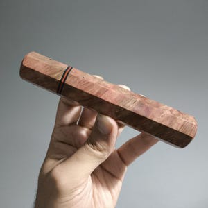 Stabilized Walnut Handle | Japanese Wa - Handle | Octagonal Knife Handle | Model: RedWalnut