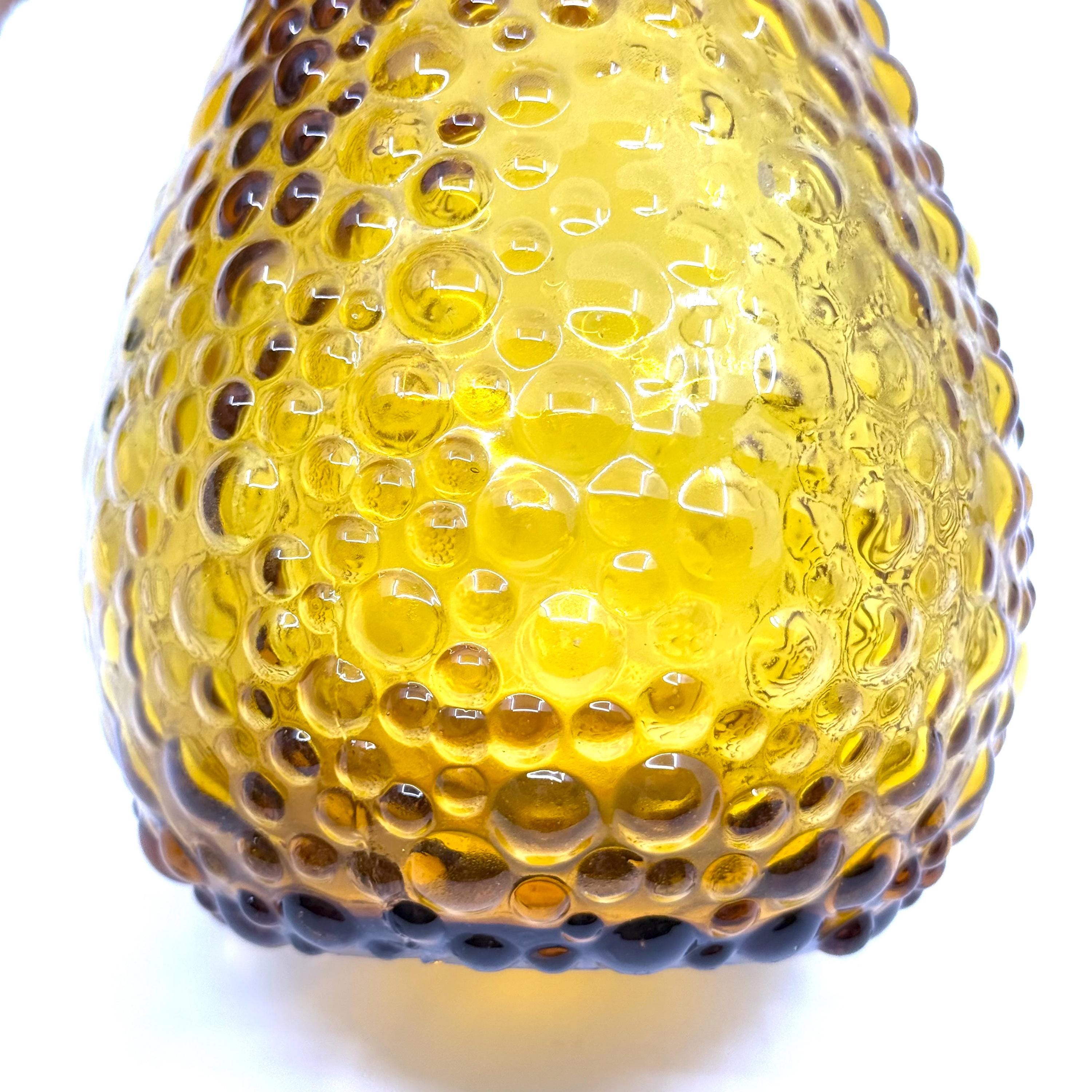 ヴィンテージ エンポリ アンバー ガラス ホブネイル バブル 15 インチ