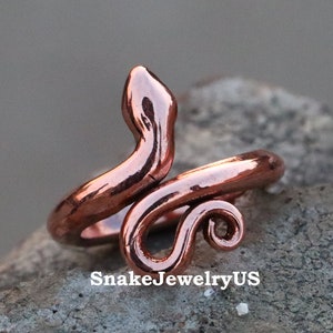 Snake Ring, Copper Ring Men, Mens Gift, Gift for Boyfriend, Bachelorette gifts, Stackable Ring, Gift for Dad, Christmas Gifts for him