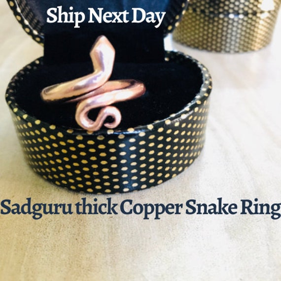 Consecrated Copper Snake Ring Tamba Snake Rings Art & Tarrot Isha Ring,  Gold,Silver : Amazon.co.uk: Fashion