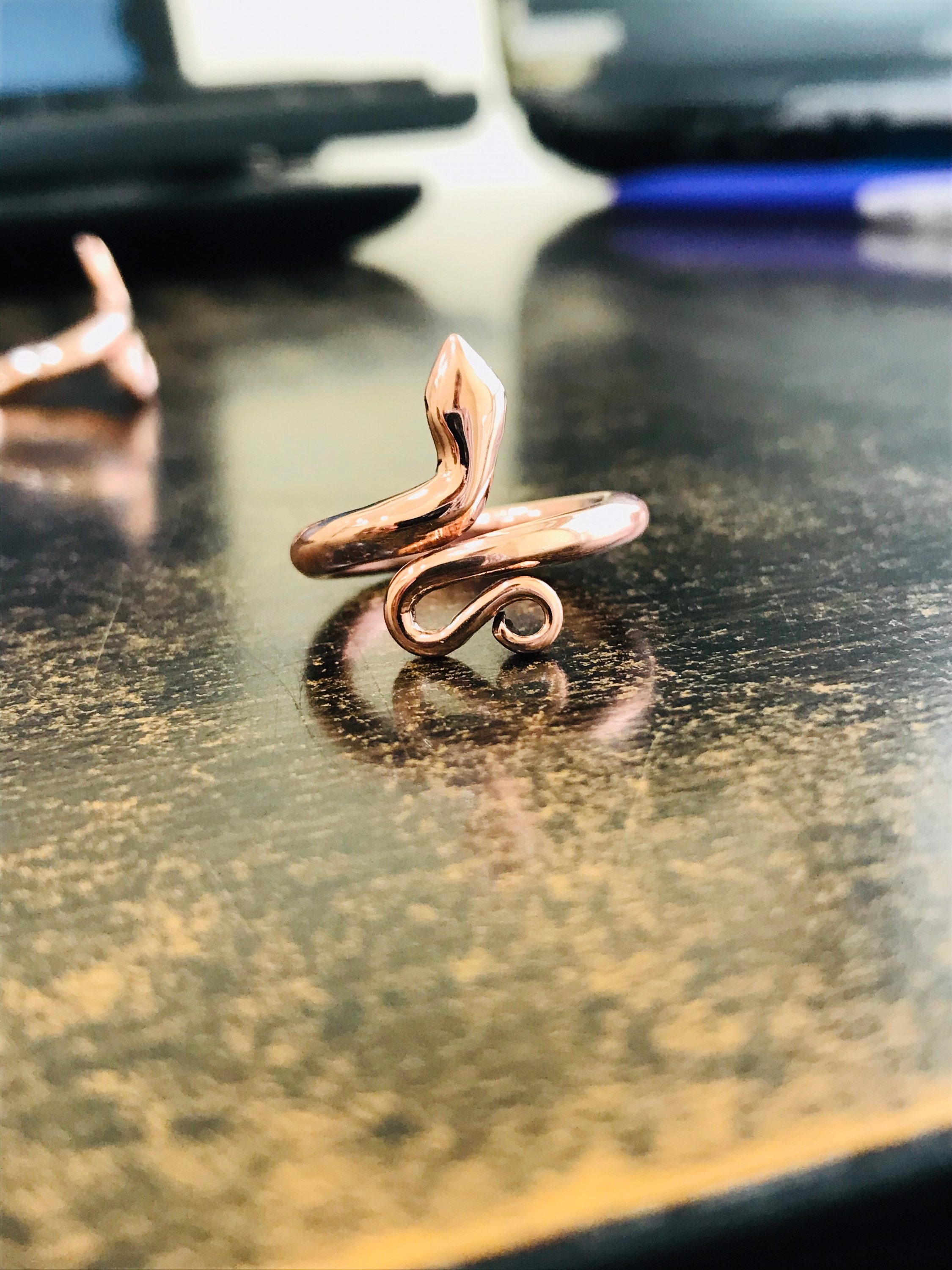 ✪ Snake Ring with Tail Copper Rattlesnake Shaped Finger Ring Jewelry  Handmade Adjustable Serpent Ring Gift for Men Women - Walmart.com