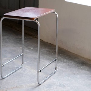 Small side table in Bauhaus style with bakelite shelf #1