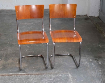 One of two Bauhaus cantilever chairs S 43 by Mart Stam, #53