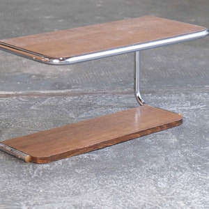Bauhaus wall coat rack with wooden hat rack