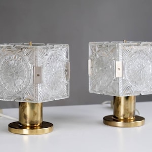 Mid Century Brass Bedside Lamps by Kamenicky Senov