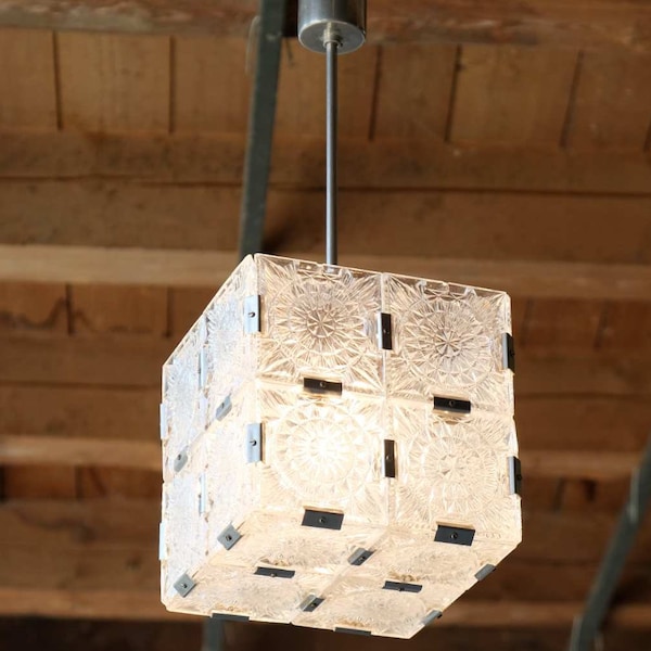 Mid Century Ceiling Lamp / Cube Lamp by Kamenicky Senov, CSSR