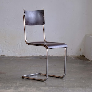Dark brown Bauhaus cantilever chair after Mart Stam