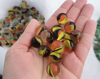 Biglie di vetro vintage 1,5 cm – Bandiera tedesca a spirale – Lotto 10/25/50/100/500