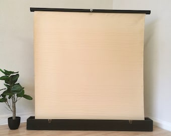 Vintage Portable Screen for Projector from Germany, 1970s / Wooden Cased Foldable Projector Screen
