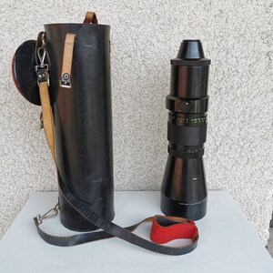 Pentacon 5.6 / 500 MC Lens GDM, German Democratic Republic Vintage Lens with Case midcentury Camera Gift Picture Video Photography