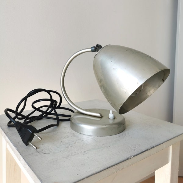 Vintage Table Lamp / 1970 Retro Light / Varnish Table Lamp / Mid-Century / Gift / Nightstand Lamp / Desk Lamp