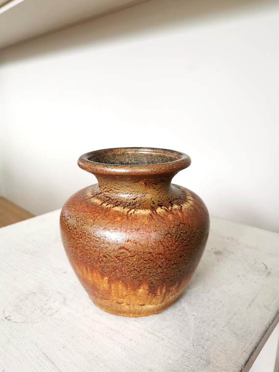 Vintage Fat Lava Ceramic Vase, West German Pottery, 60s - Retro