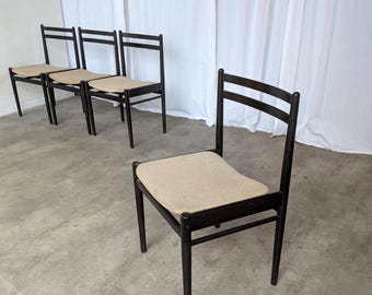 Vintage Beech Wood Dining Chairs / Mid Century Scandinavian Style (4 in stock)