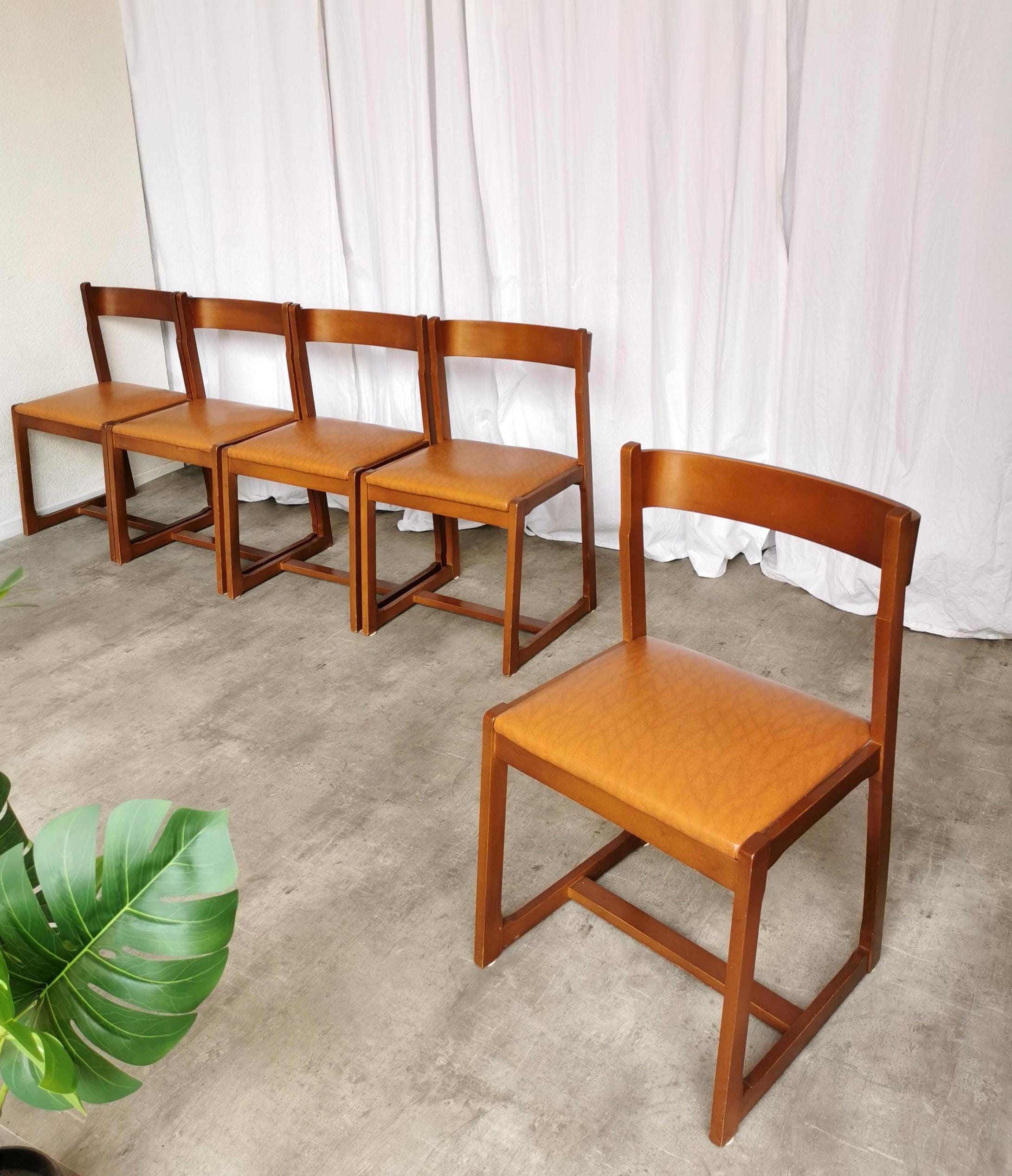 Mid century leather chair - Etsy 日本