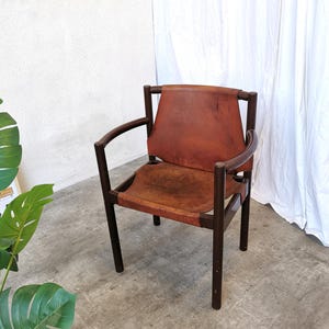 Vintage Leather Armchair: Janez Lajovic PRISANK Model, Mid-Century Modern