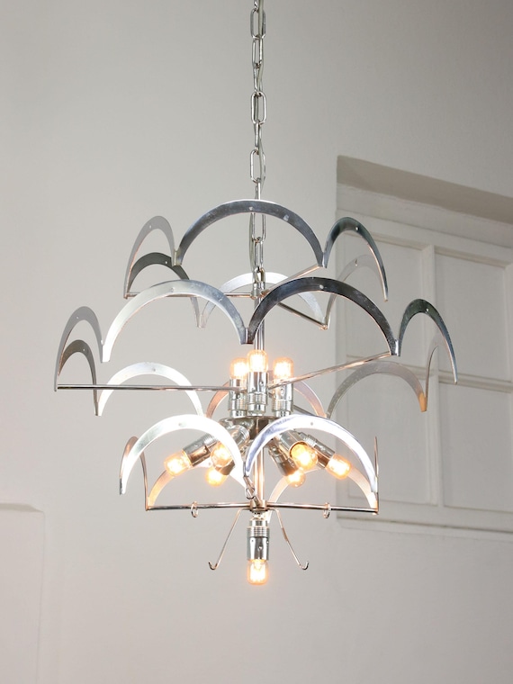 ヴィンテージ ヴィストージ ムラーノガラス ディスク シャンデリア