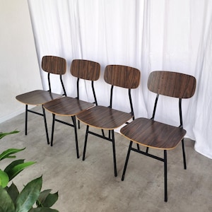 Vintage Industrial School Chairs - STOL Kamnik - 1970s Yugoslavia - Set of 4