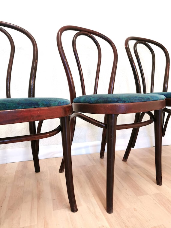 Bentwood upholstered on sale wooden dining chairs