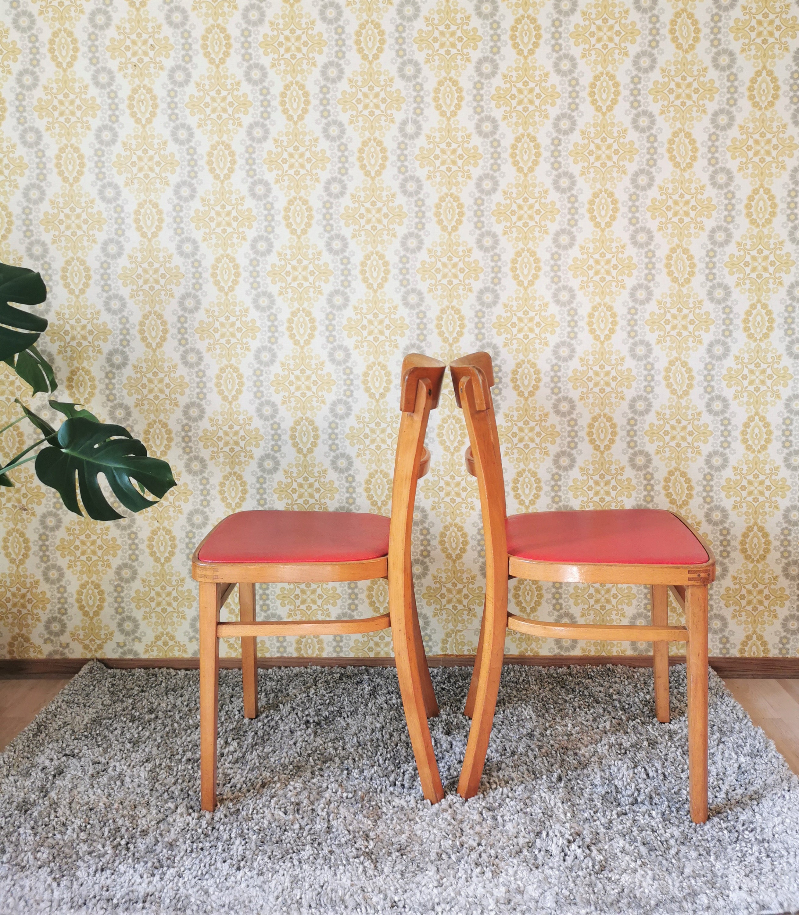 1 of 2 Vintage Wooden Chairs Made in Yugoslavia 1960s by STOL Etsy