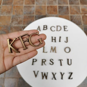 3cm / 1.18" Brass Letters Vintage Antique Signs Alphabet House Signs Stainless steel Grave Mosaic Design Decor / Christmas gift