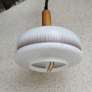 Vintage Glass Pendant Lamp Made in Yugoslavia Mid Century Modern Pendant Lamp Adjustable Ceiling Hanging Light  Mid Century Lighting