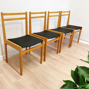 Vintage Scandinavian Wooden Dining Chairs - Branko Ursic STOL Kamnik, Set of 4