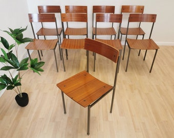 Vintage STOL Kamnik Schulstuhl: Minimalistisches Industrie-Esszimmer (1 von 30)
