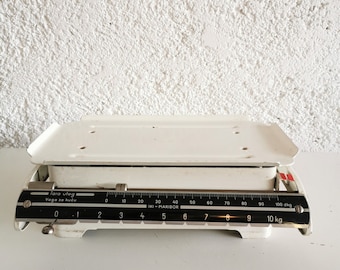 Vintage Working Kitchen Scale &quot;Vaga za kuću&quot; / Mechanical Mid-Century Balance Postman Scale / Antique / Made in Yugoslavia by IKI Maribor