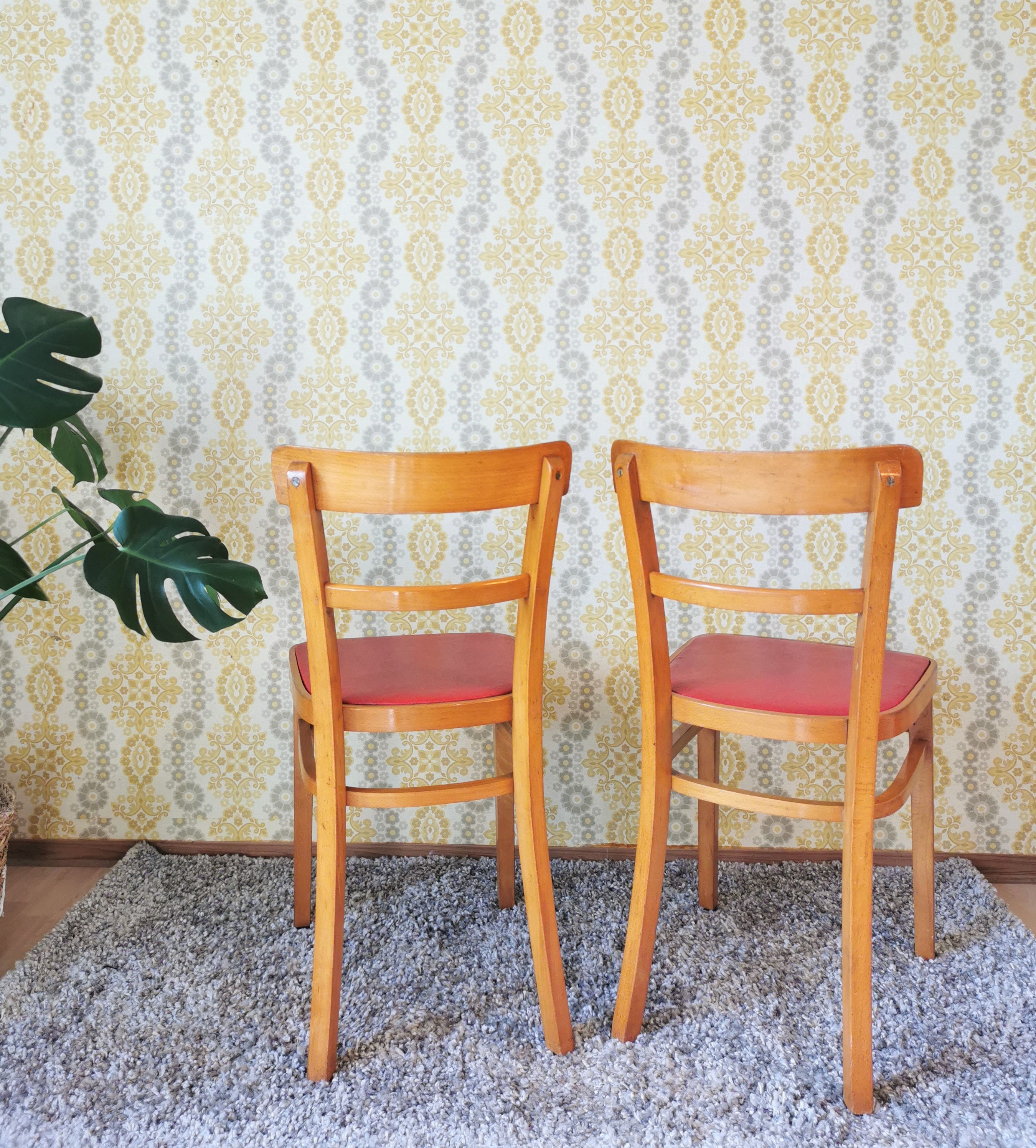 1 of 2 Vintage Wooden Chairs Made in Yugoslavia 1960s by STOL Etsy