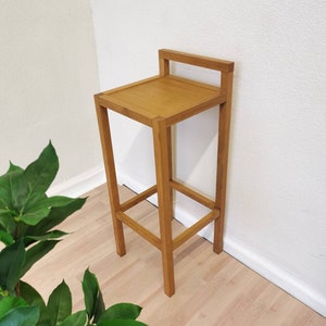 Taburete plegable de haya, silla plegable de madera maciza para el hogar,  comedor, cocina, bar