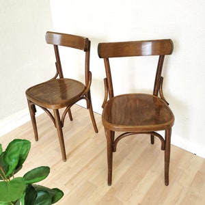 1 of 2 Vintage Wooden Dining Chairs / Mid-century Pub Bistro Bar Dine Chairs / 1970s, Yugoslavia / Restaurant Dine Set / Farmhouse Country